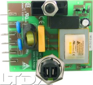 Platine moteur avec disjoncteur 8A pour centrales AXESS. série GS et série E