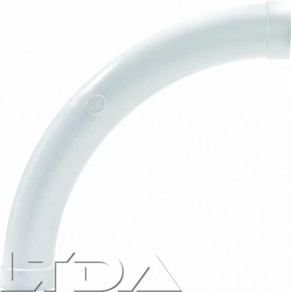 Coude 90° PVC blanc très grand rayon pour RETRAFLEX.