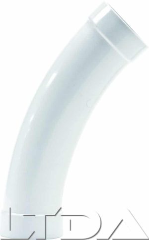 Coude 45° PVC blanc très grand rayon pour RETRAFLEX.