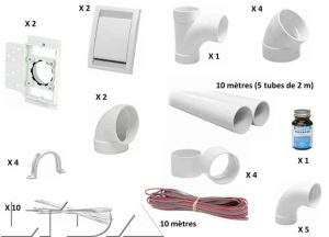 Kit d'installation DECO avec 2 prises.