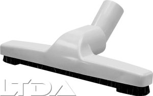 Brosse plate de 25 cm grise 'Luxe' crin naturel. diam. 32 mm - DECO