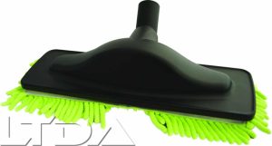 Brosse à franges verte en fibre diam. 32 mm - AJG