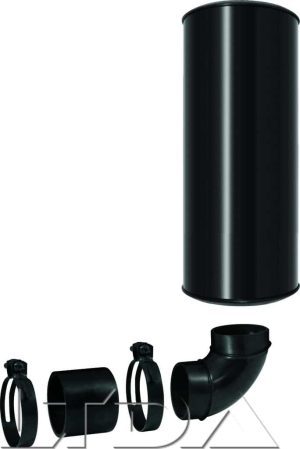 Silencieux de rejet. noir cylindrique - ITL