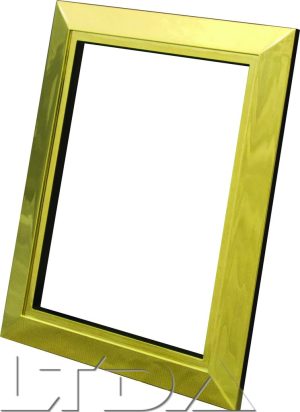 Cadre enjoliveur pour prise DECO. aspect métal doré brillant.