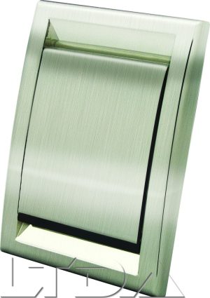 Prise d'aspiration DECO. aspect métal nickelé brossé.