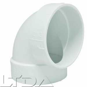 Coude de départ 90° court blanc.