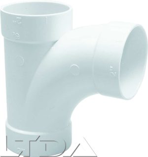 Dérivation grand rayon 90° blanche. FFF