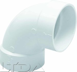 Coude moyen 90° blanc FF