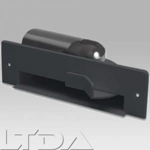 Ramasse miettes VACPAN pour plinthe sortie pivotante. noire