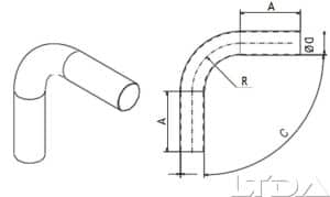 Coude acier 90° diam 63mm