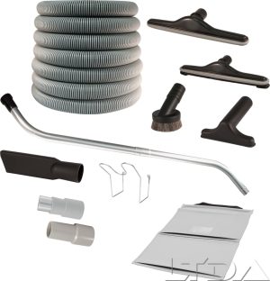 Ensemble d'accessoires en ABS avec flexible de 7.60 mètres.