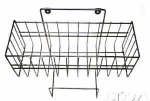 Support mural pour flexible avec panier porte accessoires - AJG