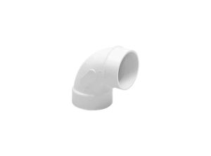 Coude moyen 90° blanc MF